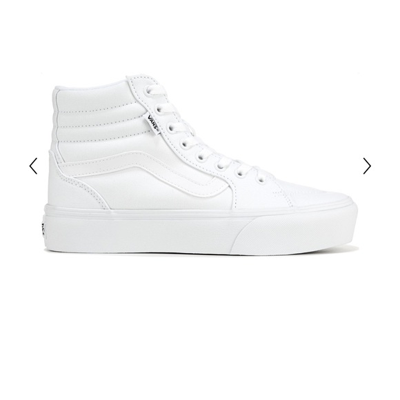 Vans Women's White High-Top Sneakers - Picture 2 of 9